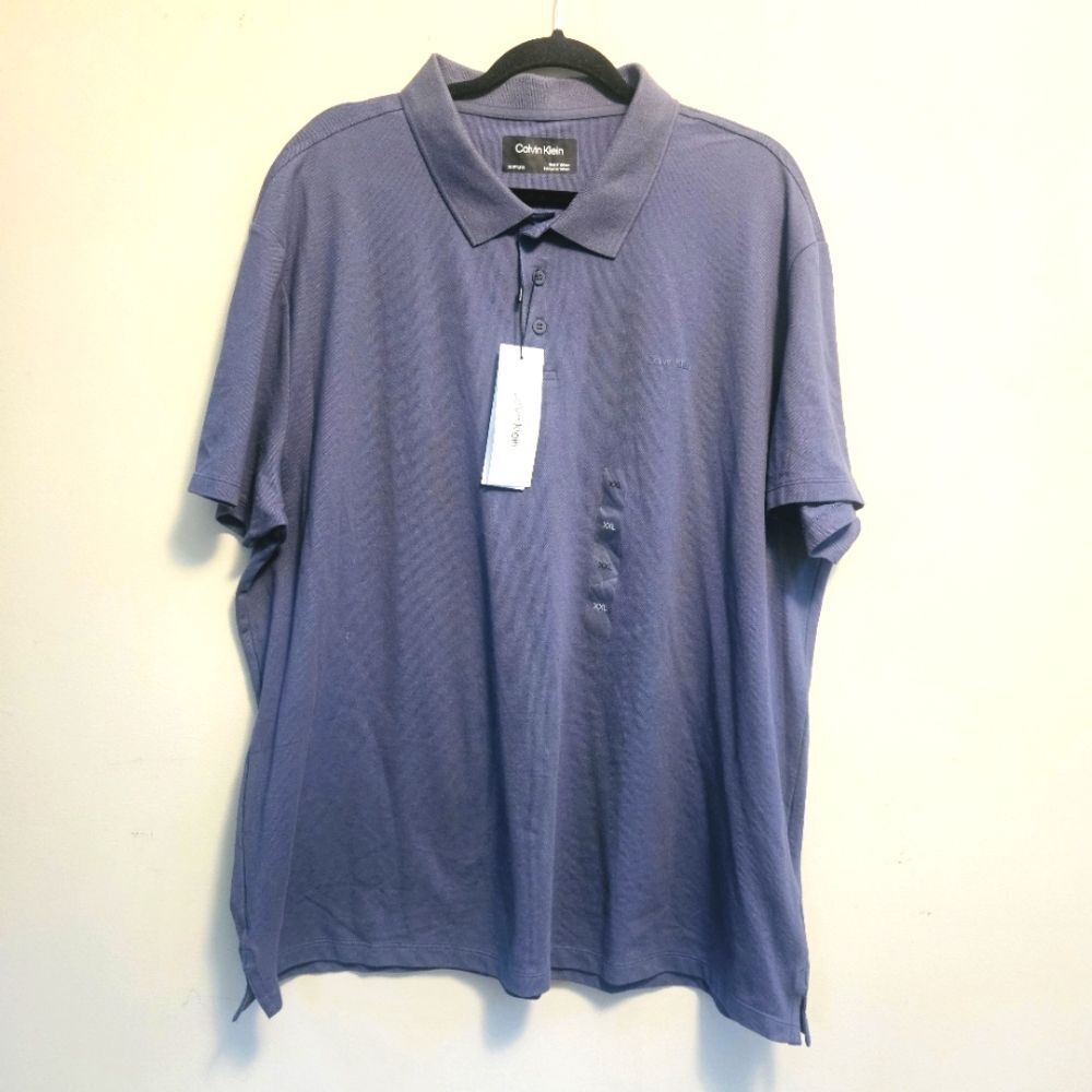 Calvin Klein Polo Shirt Mens Sz 2X Classic Fit Wicking Quick Drying New With Tag